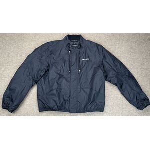 REV'IT Tornado HV Men's Black Full Zip Windbreaker Motorcycle Jacket Size 58‎